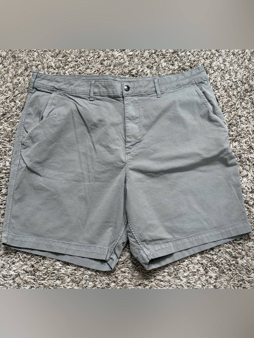 American Eagle Outfitters Grey Flat-Front Chino Shorts